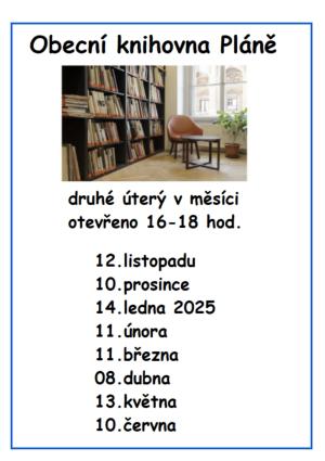 Změna otevírací doby knihovny