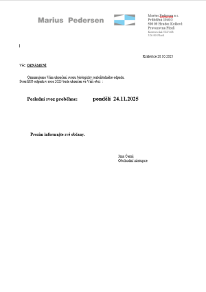  Ukončení mobilního svozu  bio odpadu